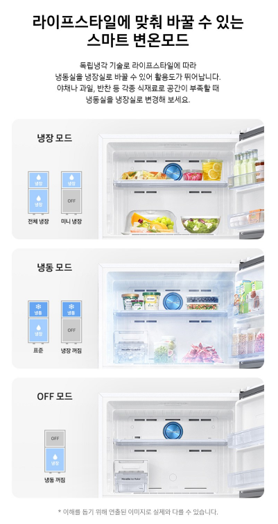 삼성전자 일반형 525L 2도어 냉장고 RT53DG7A1CWW 이미지 4